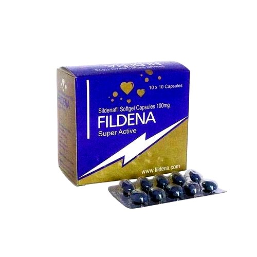 FILDENA Super Active Sildenafil Cápsulas de Gel 100 comprimidos Farmácia UE