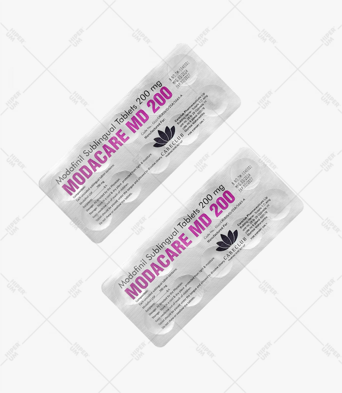 Modacare MD 200mg Modafinil Tab USP 100 comprimidos Farmácia UE