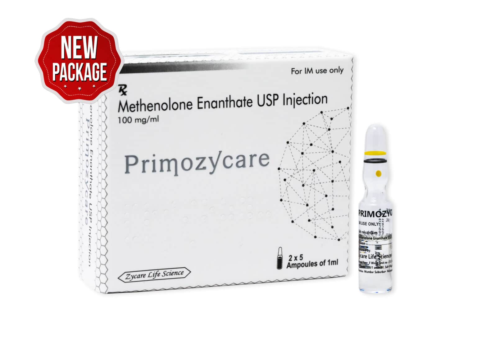 PRIMOZYCARE Enantato de Metenolona USP Inj 100mg 1×10 1