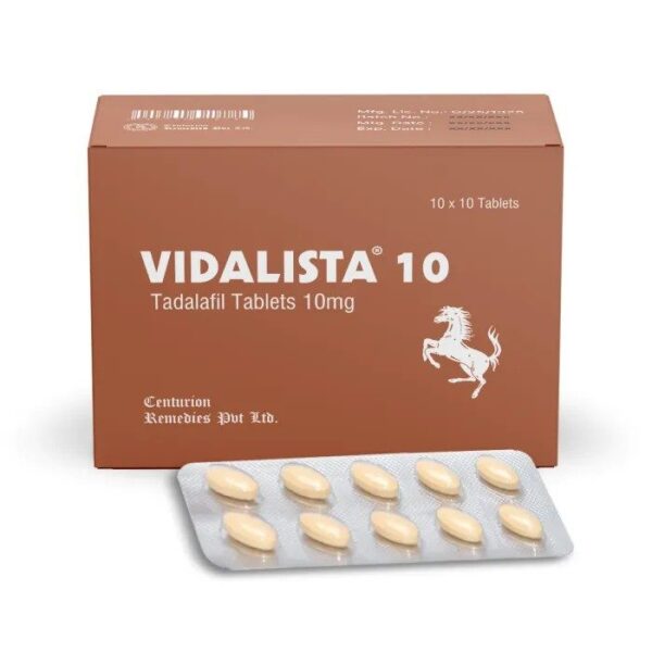 Vidalista 10mg Tadalafil Comprimido 100 comprimidos Farmácia UE