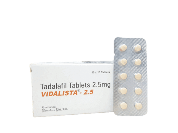 Vidalista 2,5 mg Tadalafil Comprimido 100 comprimidos Farmácia UE