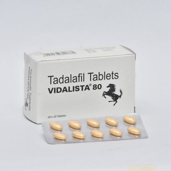 Vidalista 80mg Tadalafil Comprimido 100 comprimidos Farmácia UE