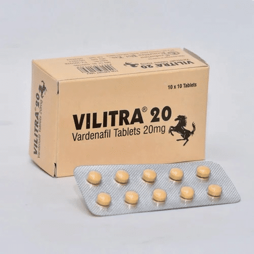 Vilitra 20mg Vardenafil 100 comprimidos Farmácia UE