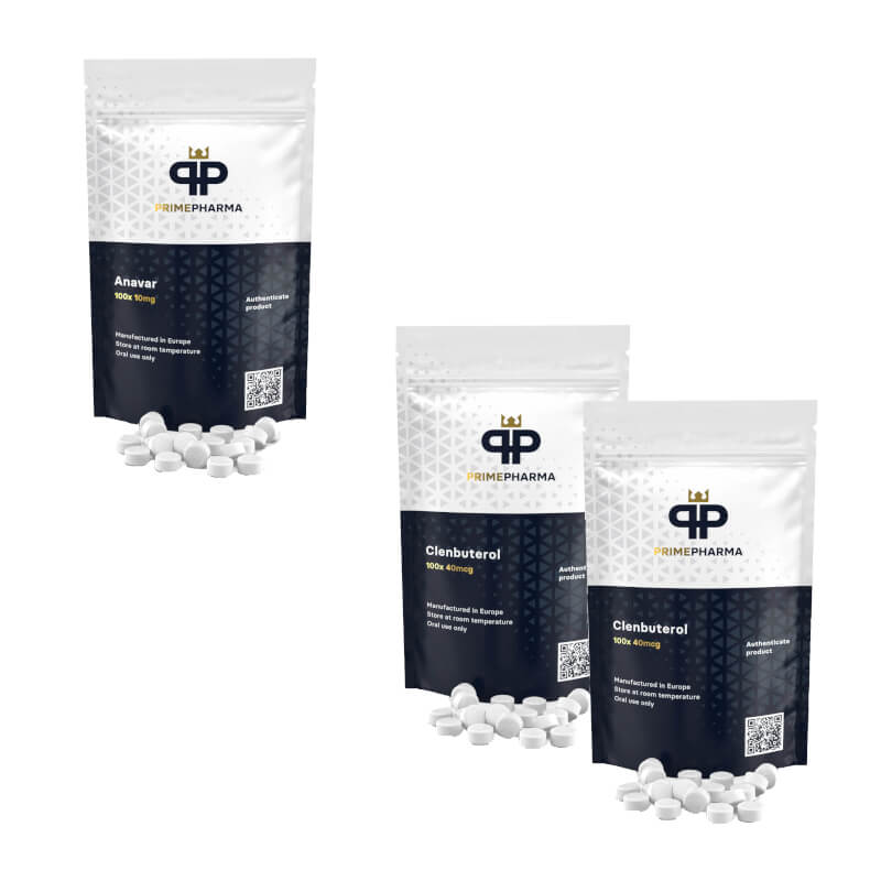 Pacote Avançado de Emagrecimento para Mulheres: Anavar Clenbuterol 8 Semanas Prime Pharma