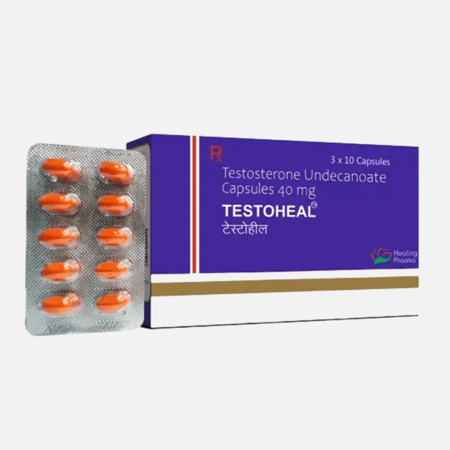 Testoheal 40 mg (cápsulas de undecanoato de testosterona) Driada Medical