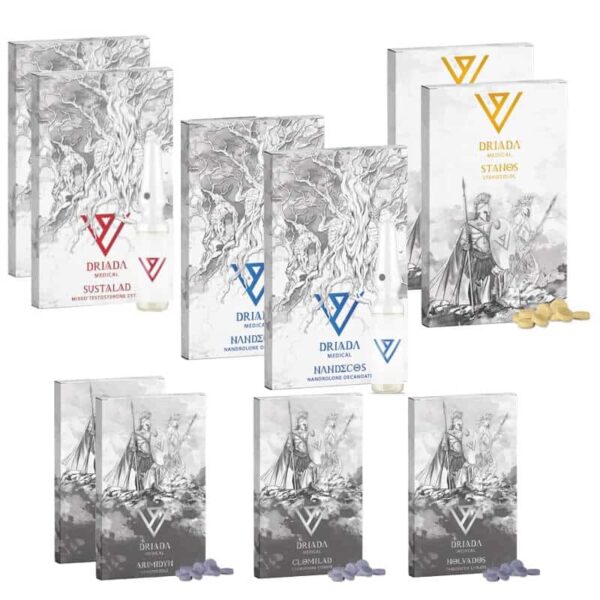 Pacote de ganho de massa magra INJEÇÃO ORAL 8 semanas Sustanon Deca Winstrol Driada Medical 2