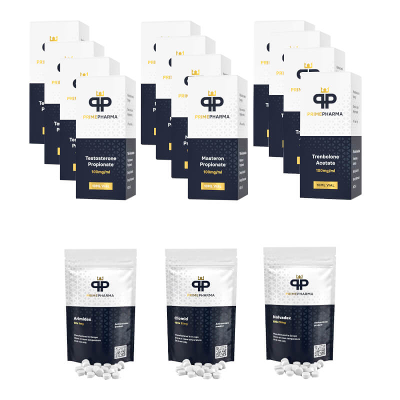 EXTREME DRY PACK Testosterona P Trenbolona A Masteron P 10 semanas BÔNUS