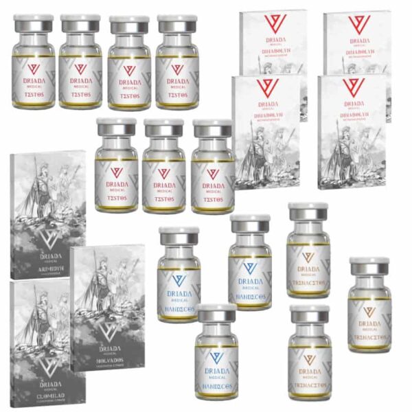 Pacote de ganho extremo de massa TEST E DECA TREN A DIANABOL 16 semanas DRIADA