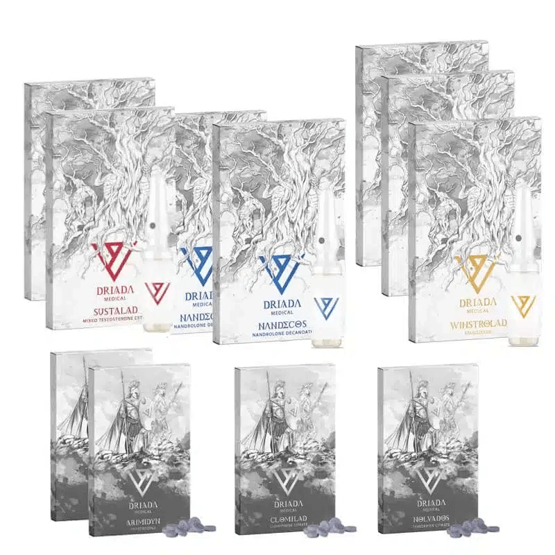 Pacote para ganho de massa muscular seca (INJETÁVEL) SUSTANON + DECA + WINSTROL (8 semanas) Driada Medical
