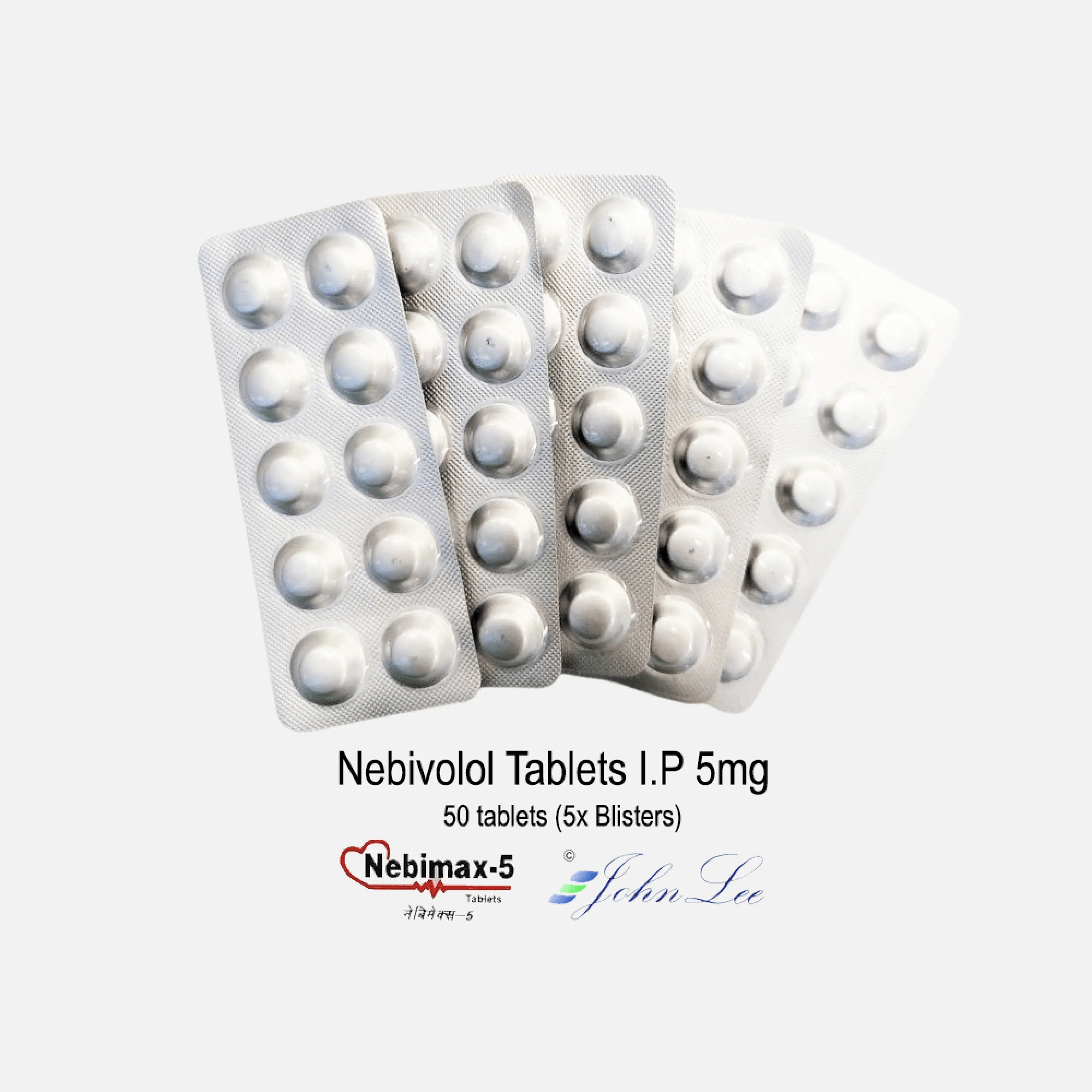Nebivolol 5mg Nebimax 5 50 comprimidos 5 cartelas Driada Medical