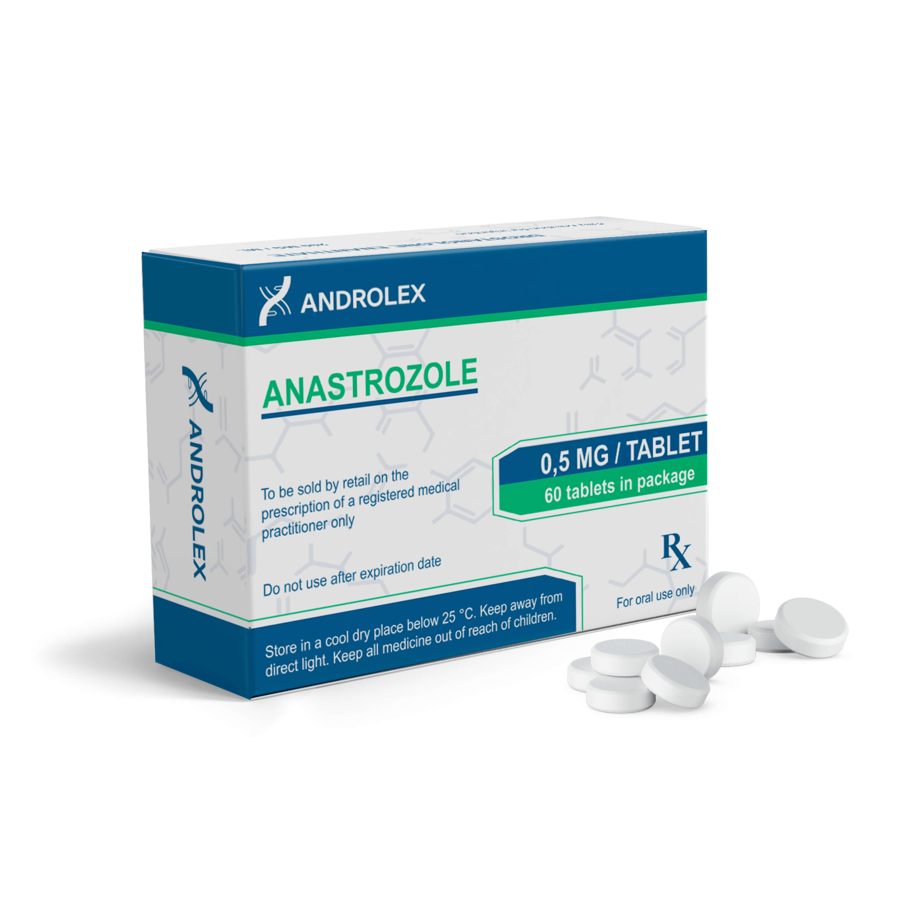 Anastrozol 0,5 mg/comprimido – ANDROLEX