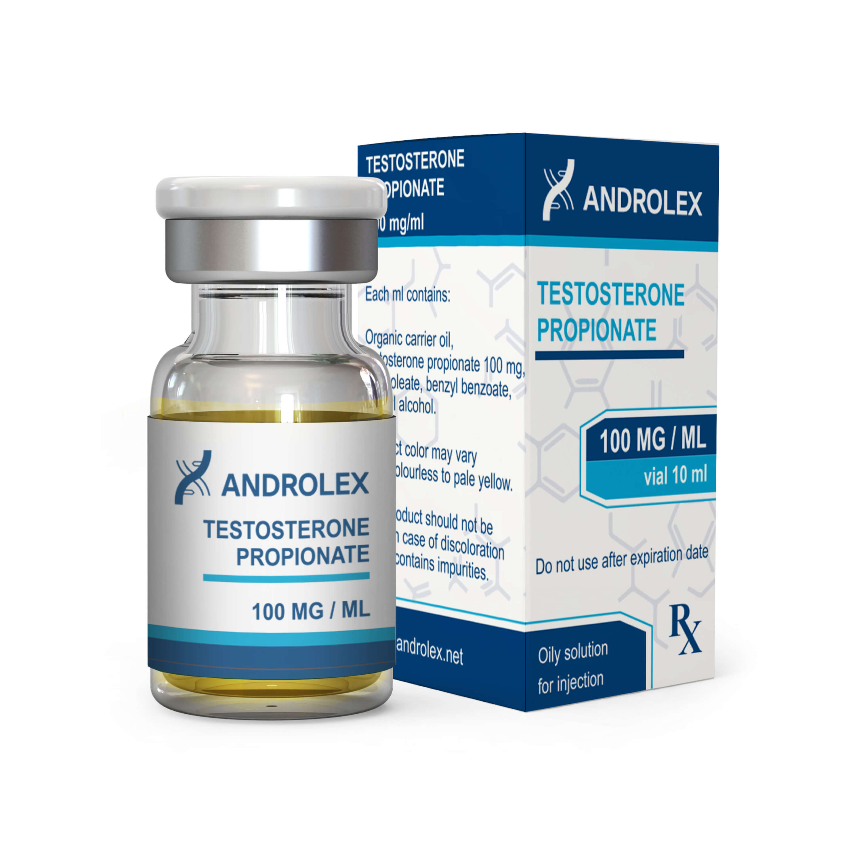 Frasco de propionato de testosterona 100 mg/ml – ANDROLEX