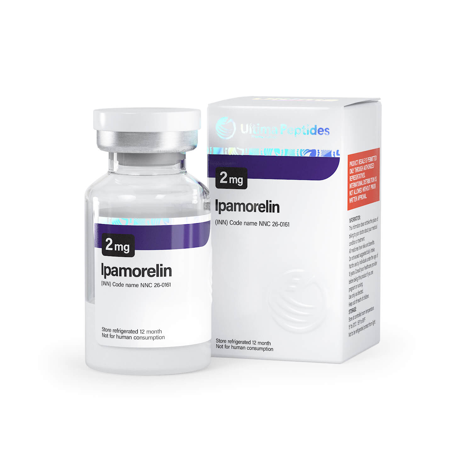 Ultima-Ipamorelin 2mg - 1 frasco x 2 mg - UltimaPeptides EUA