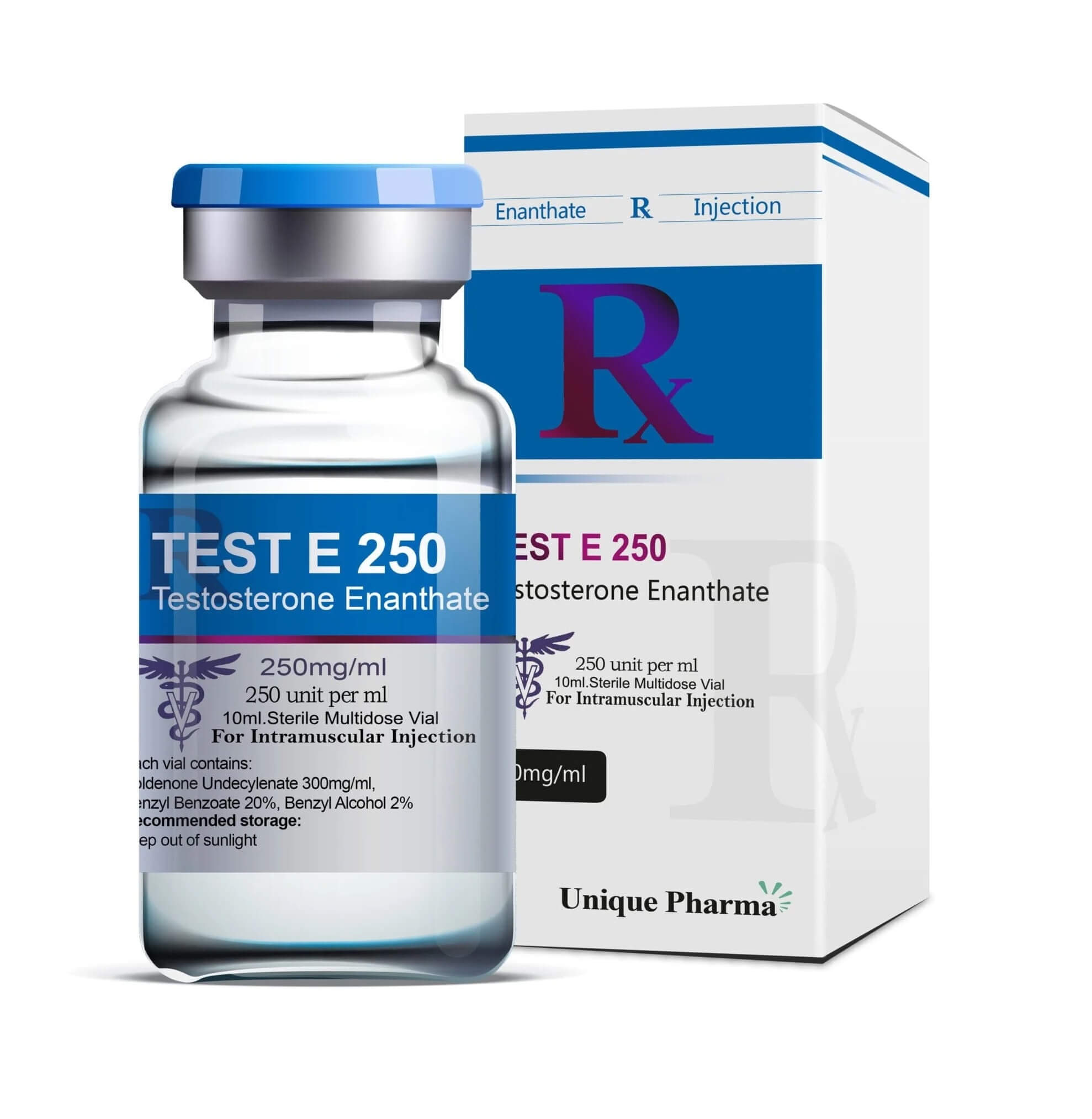 Test E 250 - Enantato de testosterona (250 mg/ml 10 ml) - UNIQUE-PHARMA