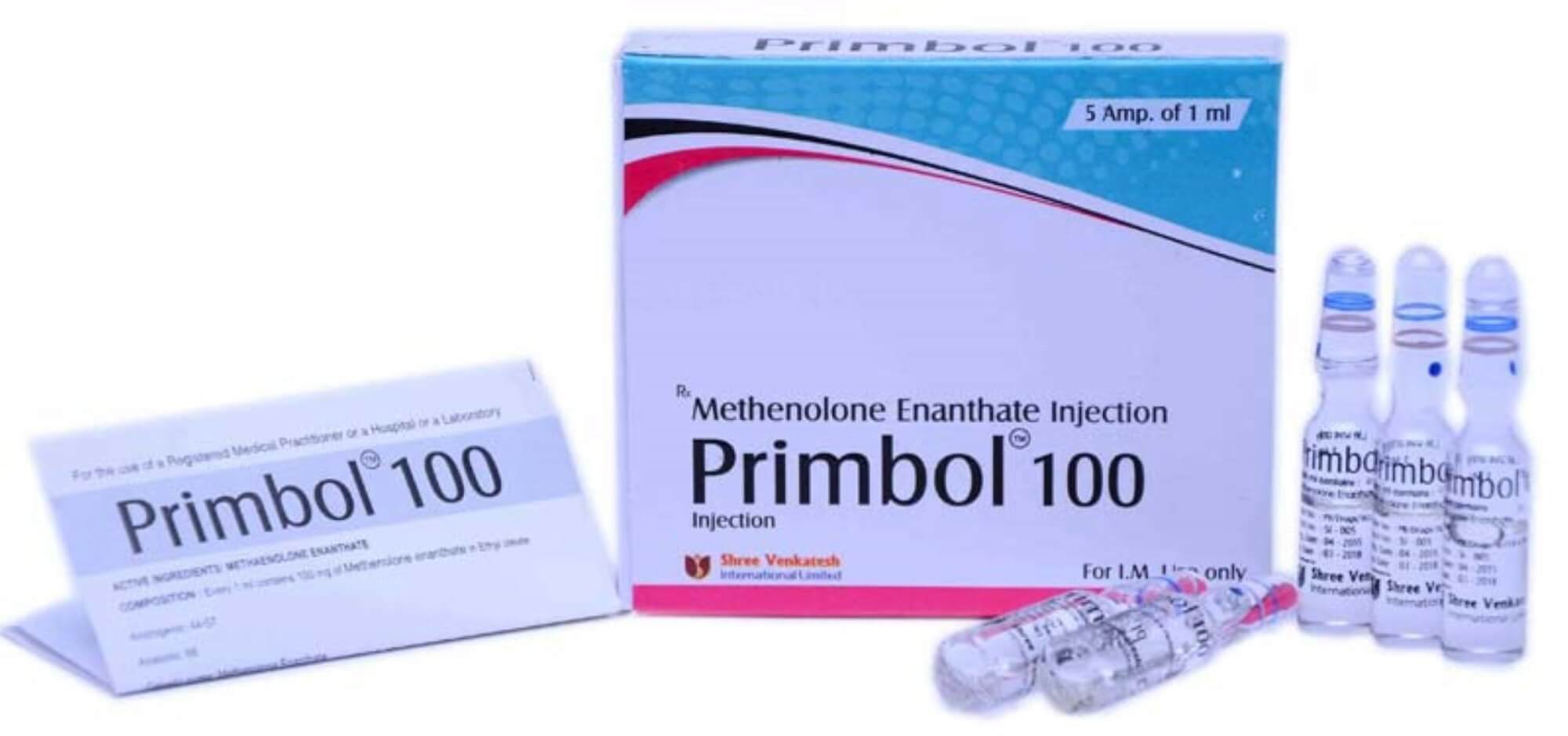 PRIMBOL - Enantato de Metenolona 100mg/ml (5 ampolas x 1ml) - Shree Venkatesh